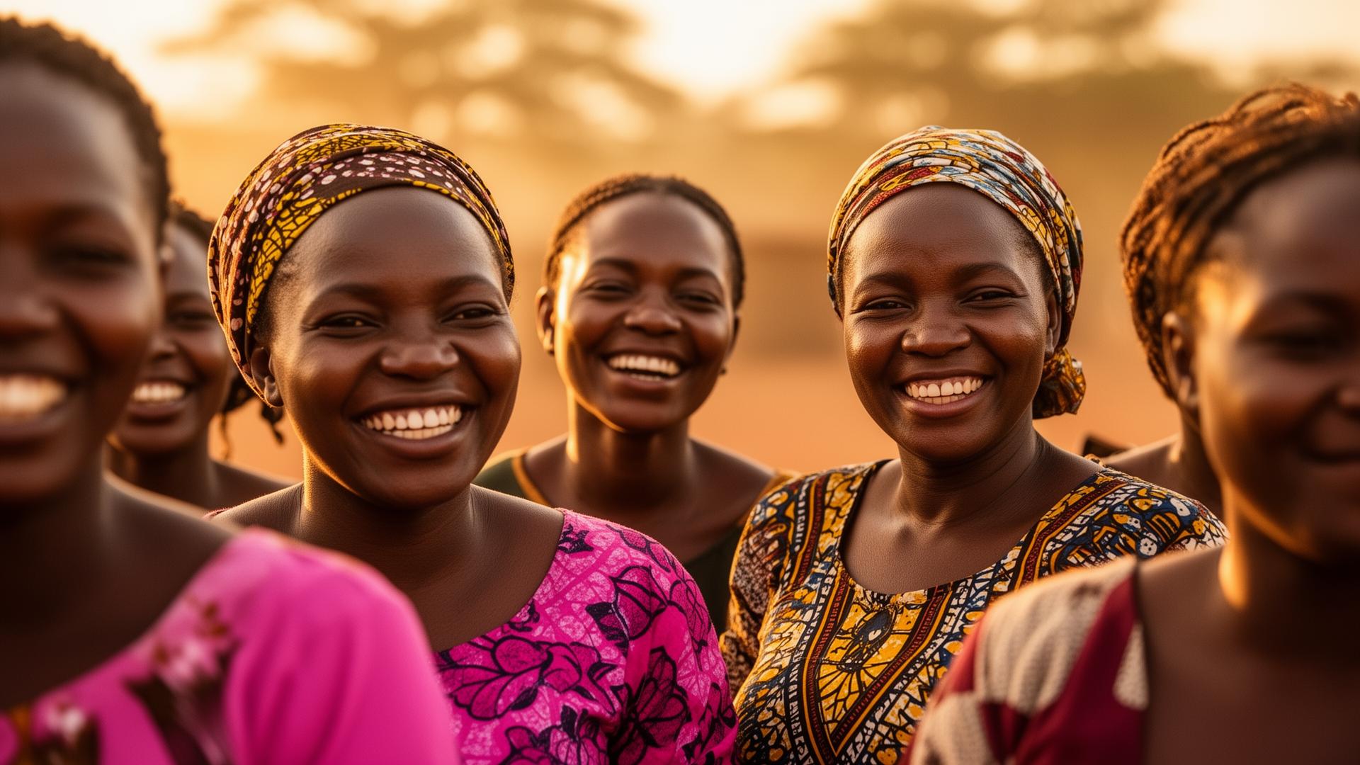 African women standing together in solidarity